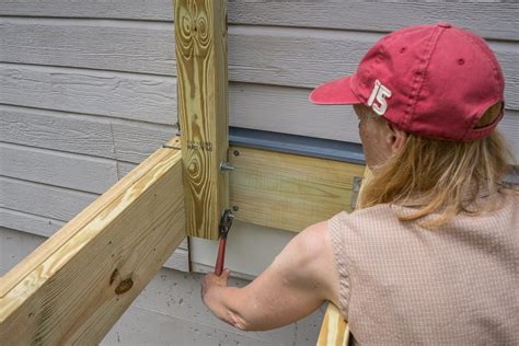 how to attach metal to garage post